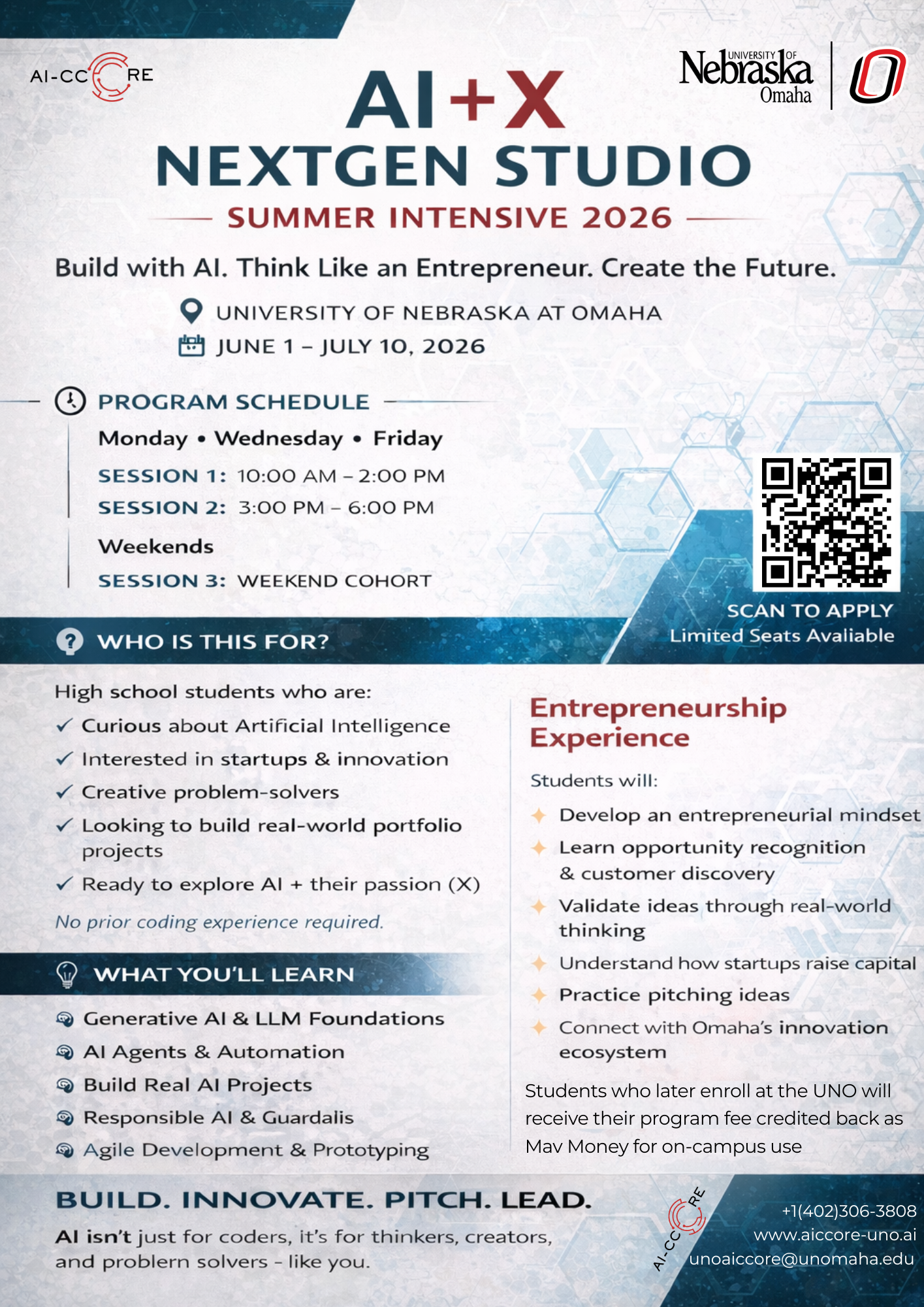 New AI+X Flyer